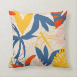 Bright Summer Tropical Abstract Plants Throw Pillow<br><div class="desc">Design inspired the beauty of beaches and rainforests around the world! Bright Summer Tropical Abstract Plants. Perfect gift for anyone who loves to appreciate the beauty of nature. This print is available on various items of decoration and clothing.</div>