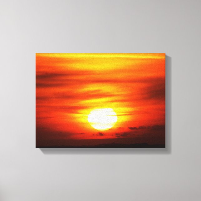 Bright sun at sunset, Jersey Canvas Print (Front)