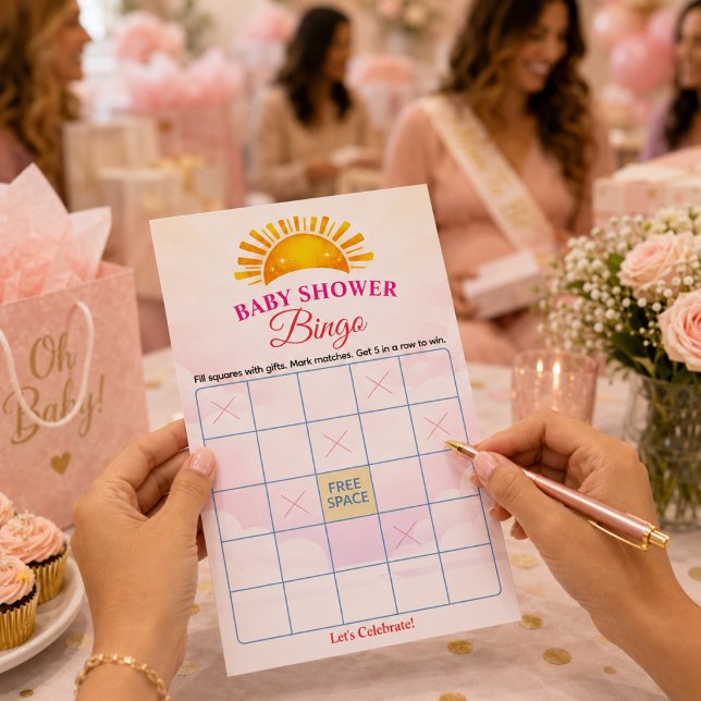 Bright Sun Baby Shower Bingo Game Card (Creator Uploaded)