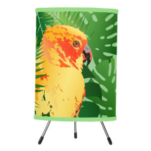 Bright Sun Conure Parakeet Tropical Jungle Parrot Tripod Lamp