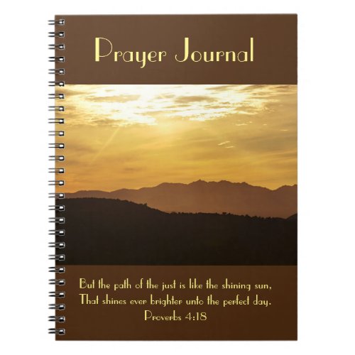 Bright Sun Over Mountains Prayer Journal