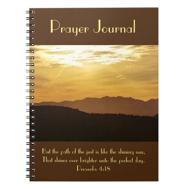 Bright Sun Over Mountains Prayer Journal (Front)