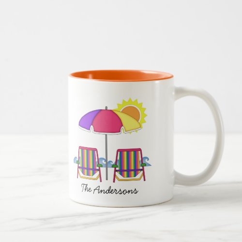 Bright Sun Umbrella Beach Chair Mug