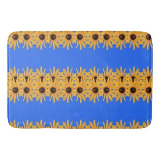 Bright Sun Yellow Flowers on Royal Blue