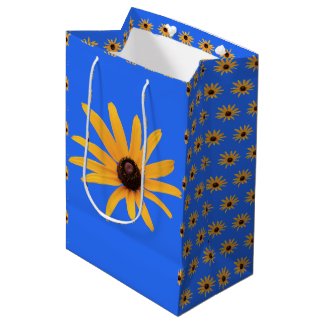 Bright Sun Yellow Flowers on Royal Blue