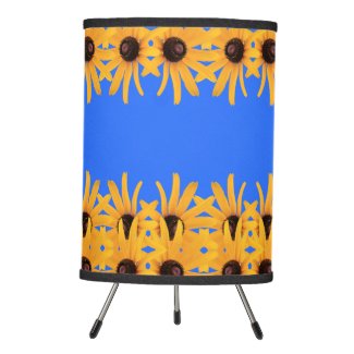 Bright Sun Yellow Flowers on Royal Blue