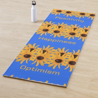 Bright Sun Yellow Flowers on Royal Blue