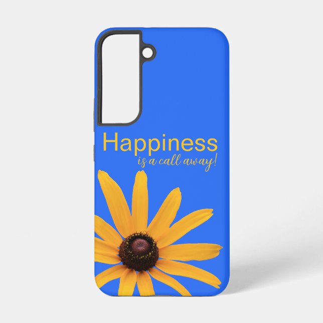 Bright Sun Yellow Petals on Royal Blue Samsung Galaxy Case (Back)