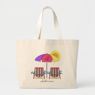Bright Sunbrella Beach Tote