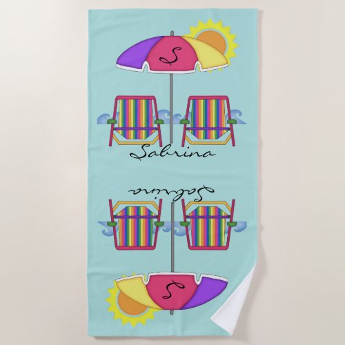 Bright Sunbrella Beach Towel