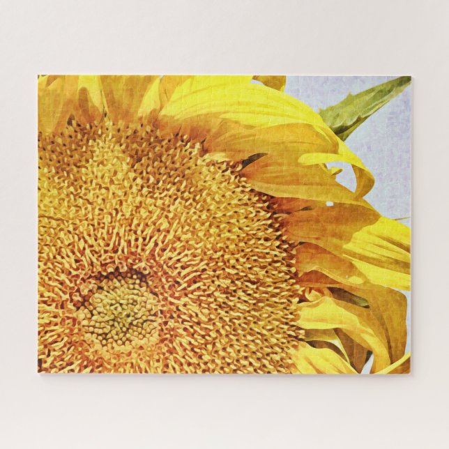 Bright Sunflower Art Large Puzzle (Horizontal)
