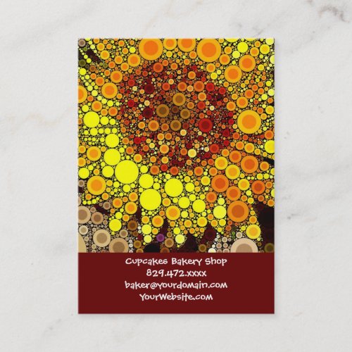 Bright Sunflower Circle Mosaic Digital Art Print Business Card