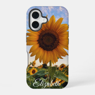 Bright Sunflower Field - Custom Floral with Nature iPhone 16 Case