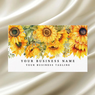 Bright Sunflower Flowers Floral  Business Card