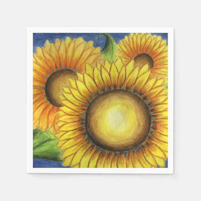 Bright Sunflower Napkins  (Front)