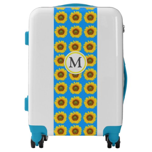 Bright Sunflower Pattern Luggage