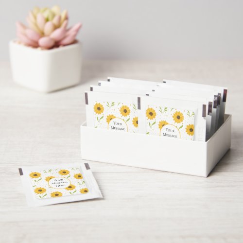 Bright sunflower patternHand Sanitizer Packet