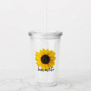 Sunflower Drinking Glasses 16 Oz 4” Juice Glass NWT Set of 4