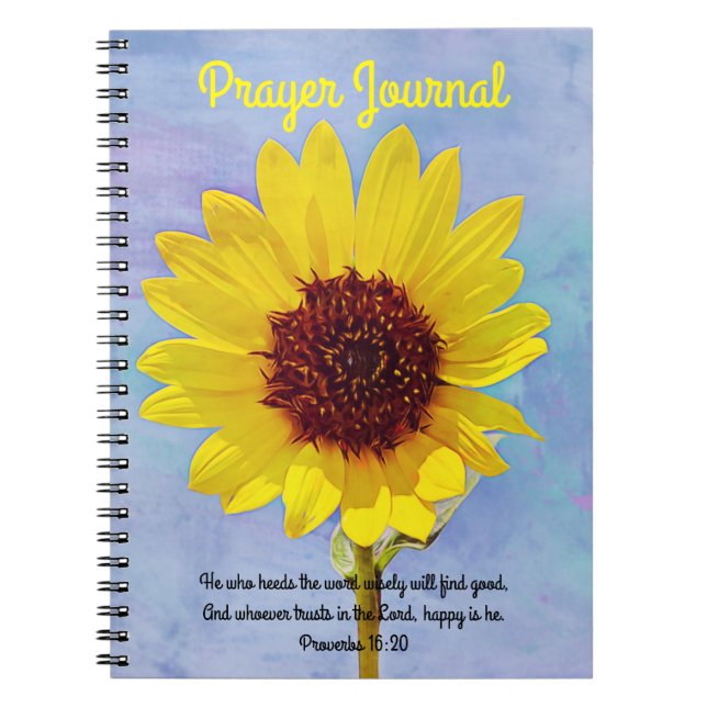 Bright Sunflower Prayer Scripture Journal (Front)
