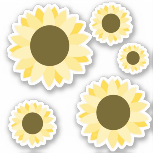 Bright Sunflower Scrapbook Stickers