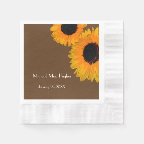 Bright Sunflower Summer Paper Napkins