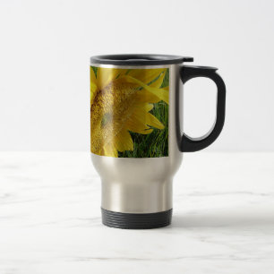 Bright sunflower travel mug