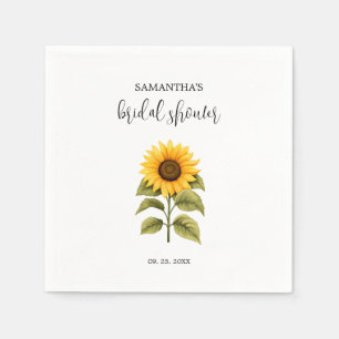 Bright sunflowers Bridal Shower minimalist Napkins