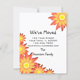 Bright Sunflowers Change of Address Announcement