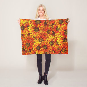 Bright Sunflowers Fleece Blanket