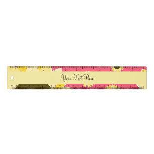 Bright Sunflowers on Pink Ruler