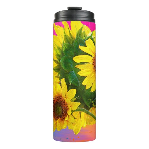 Bright Sunflowers  Thermal Tumbler