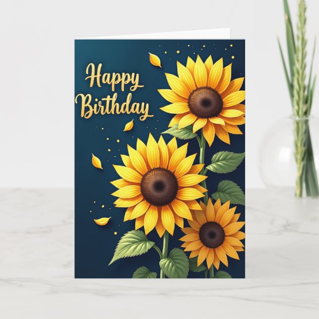 Bright Sunny Bloom Card (Front)