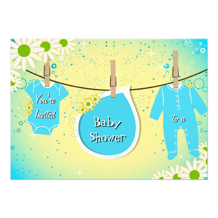 Bright Sunny Daisy Flower Baby Shower Invitation