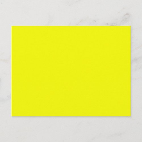 Bright Sunny Yellow Color Only Custom Products Postcard