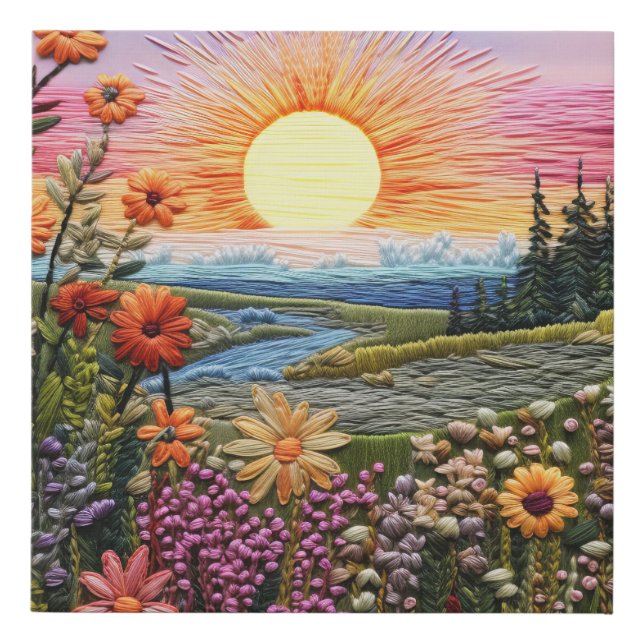 Bright Sunrise Faux Canvas Print (Front)