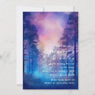 Bright Sunset Forest Wedding Invitation