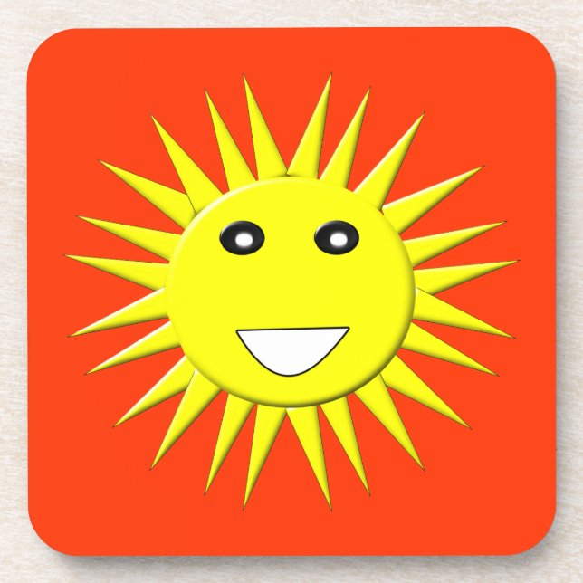 Bright Sunshine Cork Coaster (Front)
