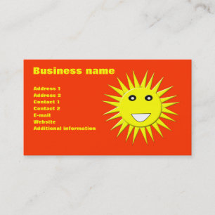 Bright Sunshine Customizable Business Card