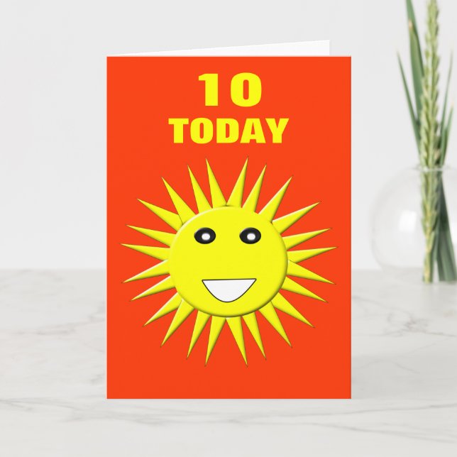 Bright Sunshine Customizable Kids Birthday Card (Front)