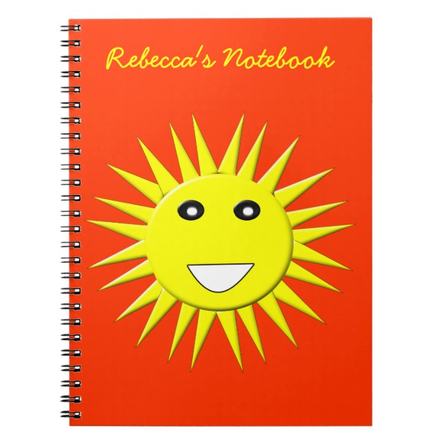Bright Sunshine Customizable Notebook (Front)