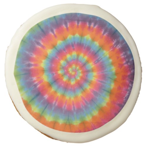 Bright Swirl Tie Dye Sugar Cookie