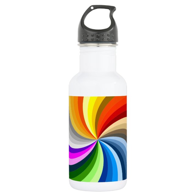 Bright swirl water bottle (Front)