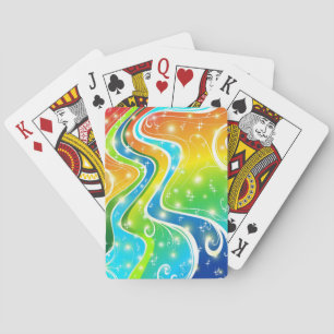 Bright Swirls and Colors Playing Cards