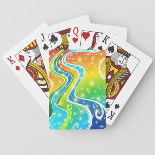 Bright Swirls and Colors Playing Cards