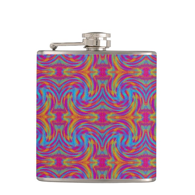 Bright Swirls Flask (Front)