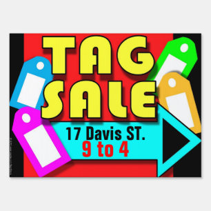 Bright Tag Sale Sign - Yard Sign