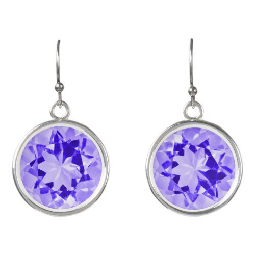 Bright Tanzanite December Birthstone Earrings