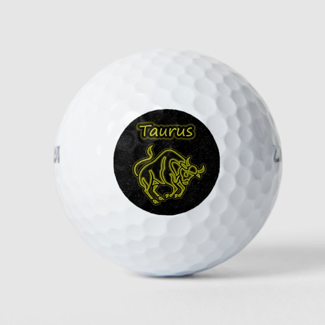 Bright Taurus Golf Balls (Front)