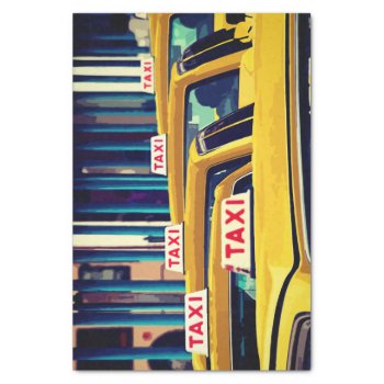 Bright Taxi Cab Photo Print Tissue Paper by StyledbySeb at Zazzle