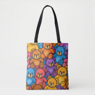 Bright Teddy Bears Tote Bag